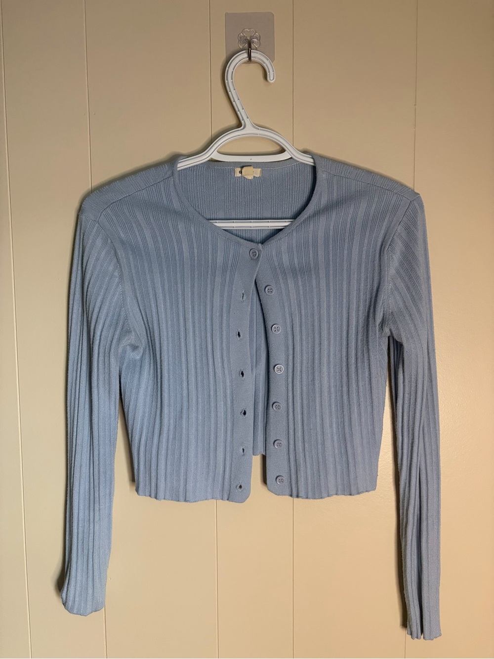 Garage Ribbed Knit Button-Front Cardigan